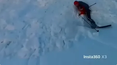 Doi schiori au fost prinși într-o avalanșă în Masivul Bucegi. Imagini incredibile, surprinse cu o cameră 360