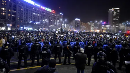 Patru răniți în urma incidentelor - doi jandarmi și doi protestatari au ajuns la spital