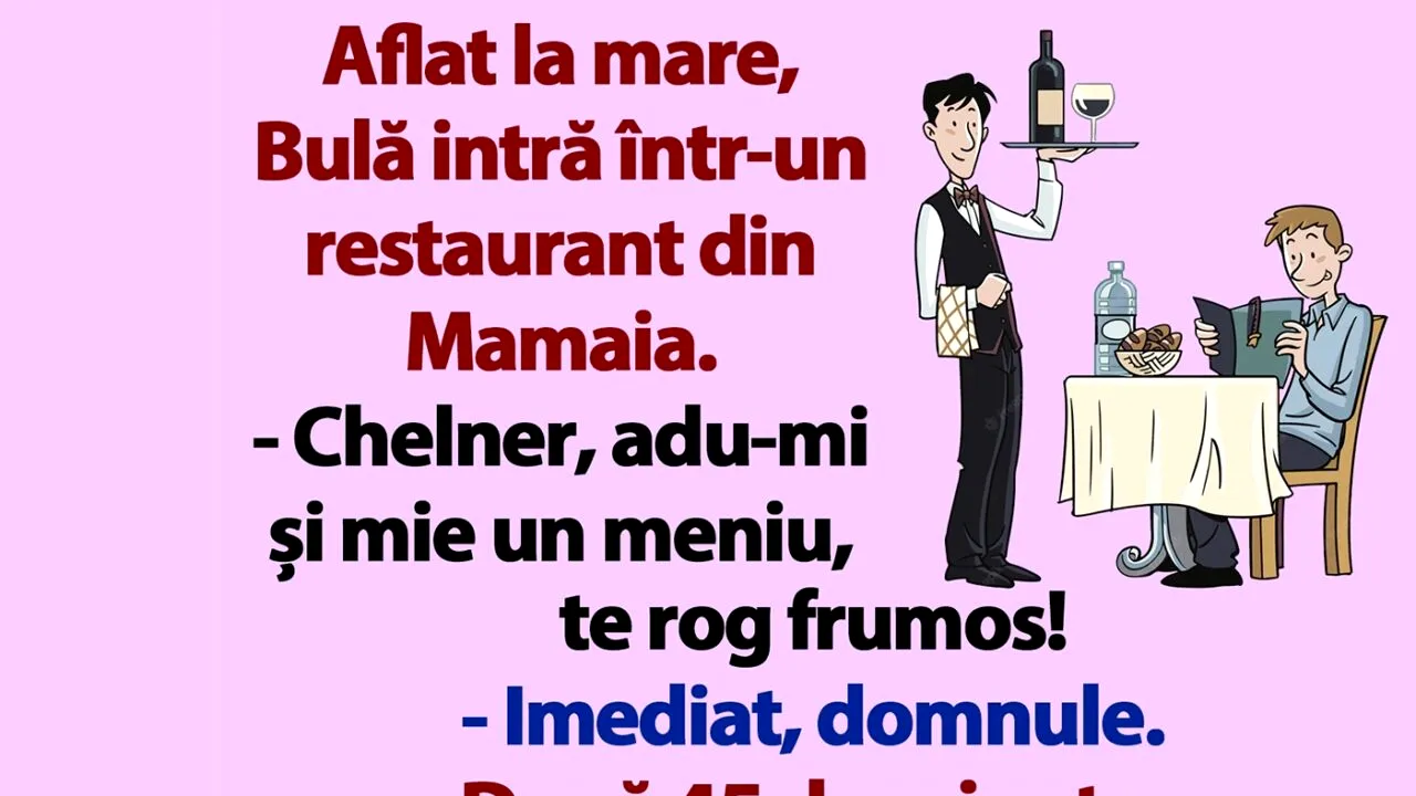 BANC | Bulă intră într-un restaurant din Mamaia