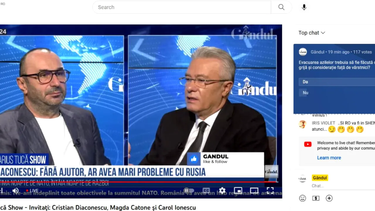 POLL Marius Tucă Show: „Evacuarea azilelor trebuia să fie făcută cu mai multă grijă și considerație față de vârstnici?”