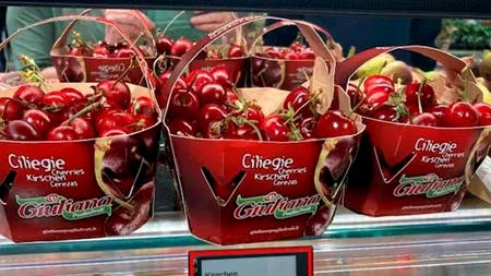Ireal cu ce preț se vinde acest coșuleț de 500g de cireșe în supermarket. De banii ăștia, îți iei o cazare la munte