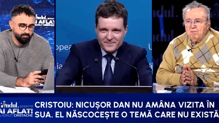 Cristoiu râde de Nicușor Dan: Vizita lui în SUA face parte din politica de crăcănare a personajului