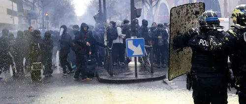 Lovită brutal de un jandarm, în timpul unei manifestații la Paris. Clipul a devenit viral
