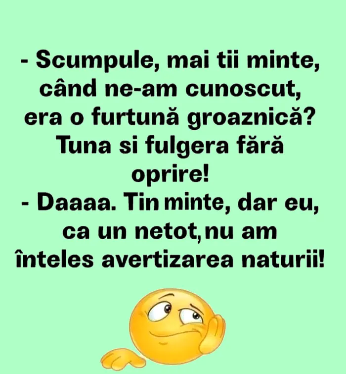 Bancul de miercuri  Furtuna groaznică