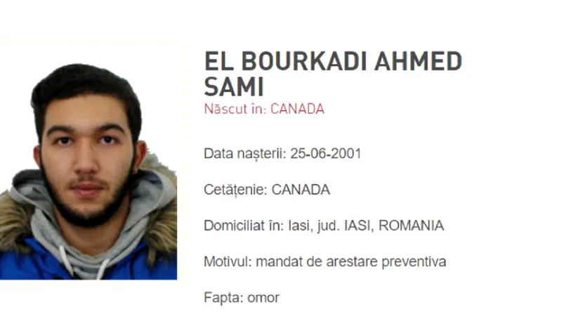 Ahmed Sami el-Bourkadi, principalul suspect în cazul dublei crime din Iași, a primit două vizite importante în închisoare