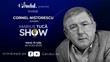 Marius Tucă Show începe marți, 19 iulie, de la ora 20.00, pe gandul.ro