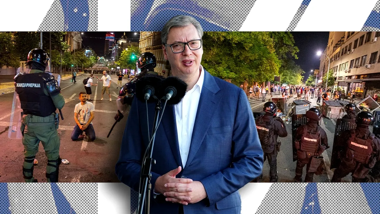 Studenții sârbi continuă PROTESTELE împotriva regimului Vučić. „Să nu se schimbe doar culoarea bastonului folosit pentru a bate oamenii”