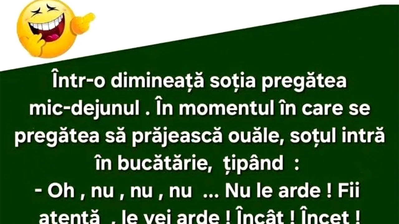 Bancul de vineri | Soțul, soția și ouăle-ochiuri