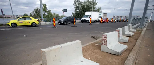Șoferii „șmecheri” de pe Podul Ciurel, potoliți cu dale de beton. „Încălcau orice regulă și creau un risc major de accidente” | VIDEO & FOTO
