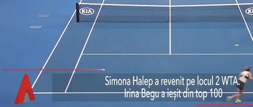 Simona Halep a revenit pe locul 2 WTA. Irina Begu a ieșit din top 100
