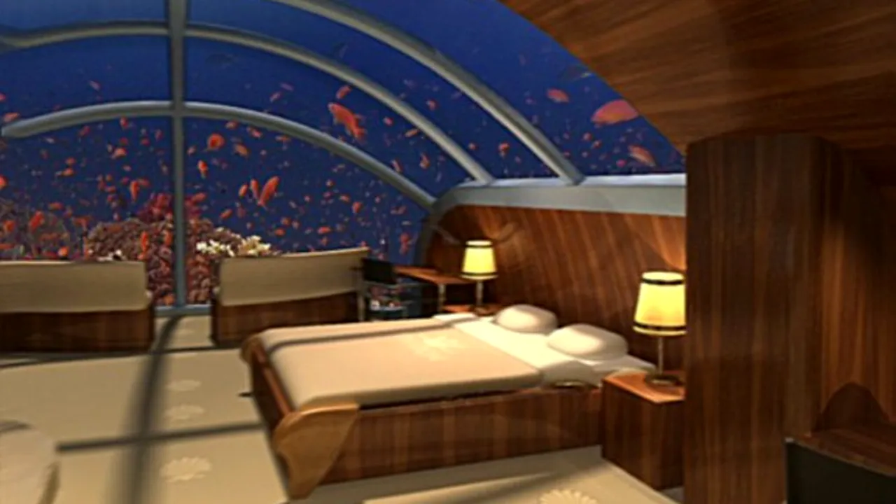 GALERIE FOTO. Cum va arăta hotelul subacvtatic de lux care se va construi într-o lagună din vecinătatea insulei Fiji