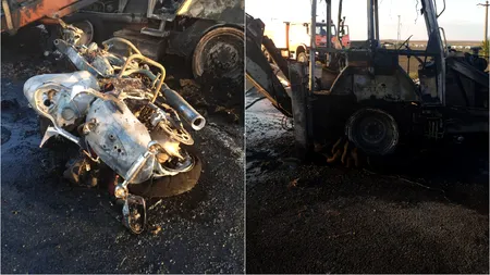 Accident grav în Constanța: Două persoane au murit după ce o motocicletă s-a ciocnit cu un buldoexcavator