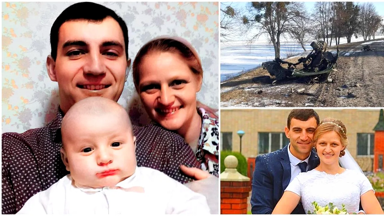 FOTO| Mihail, soția și fiul lor au murit după ce un tanc rusesc le-a bombardat maşina. „Această familie frumoasă nu mai există”