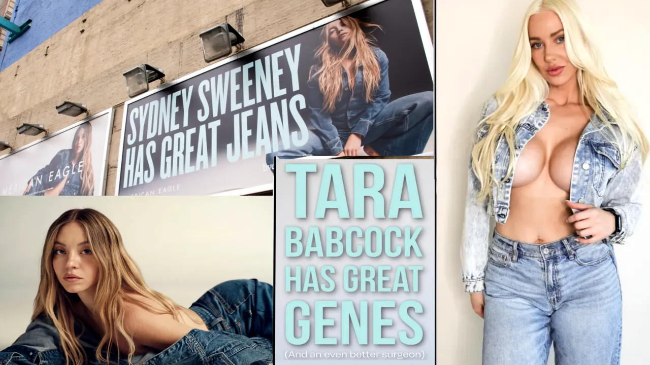 Într-un clip pe OnlyFans, o „vedetă blondă” de pe Twitch parodiază reclama la blugi cu Sydney Sweeney, considerată actrița „favorita” a lui Trump