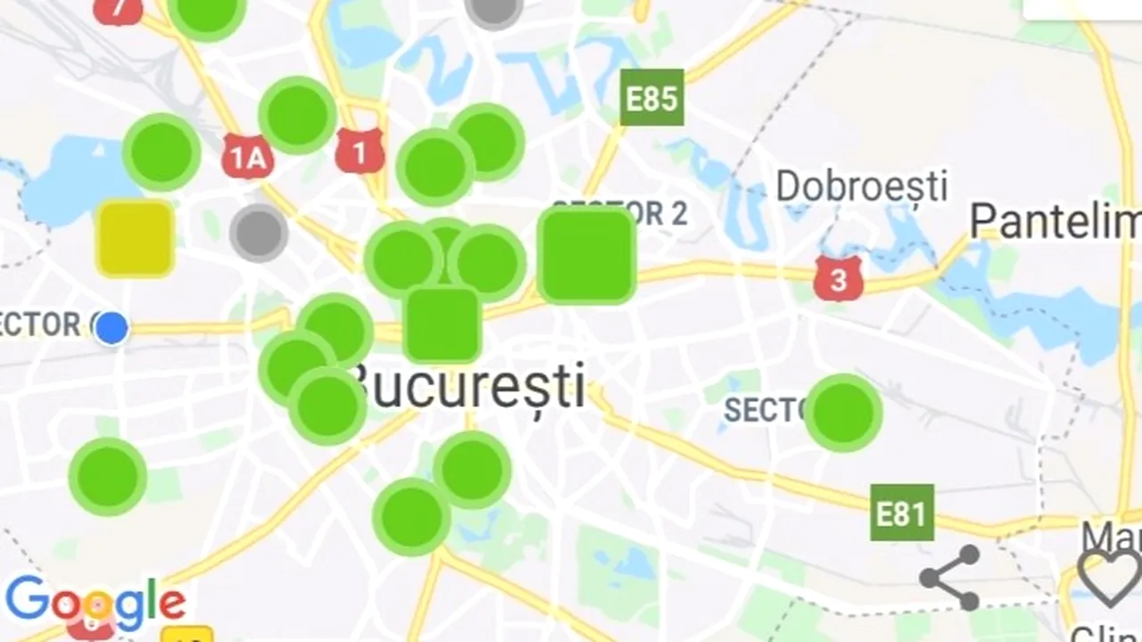 EXCLUSIV. Cu cât s-a redus traficul în București. Aerul din Capitală este „pe verde”