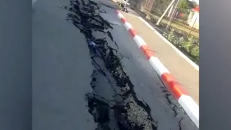 VIDEO | O stradă din Mărășești s-a surpat, la un an de la reabilitare. Ce spune primarul localității