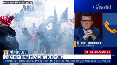 GÂNDUL LIVE. Dan Dungaciu, profesor universitar: „Trump va ieși din politică doar cu picioarele înainte!” / „Chestiunea este dincolo de el”