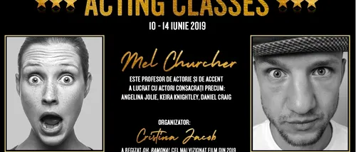 Regizorul Cristina Jacob organizează un curs de actorie cu Mel Churcher