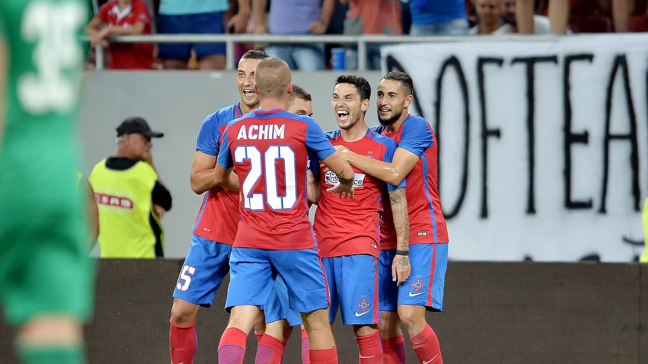 STEAUA - SPARTA PRAGA 2-0. Vicecampioana României este în play-off-ul Champions League