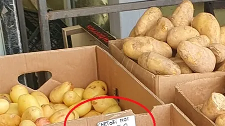 Nu este e eroare! Cu cât se vinde kilogramul de CARTOFI noi românești, într-un magazin de cartier din Ploiești