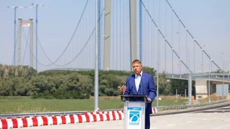 VIDEO | Klaus Iohannis, la inaugurarea Podului de la Brăila: „Infrastructura de transport trebuie să rămână prioritatea zero a oricărui Guvern”