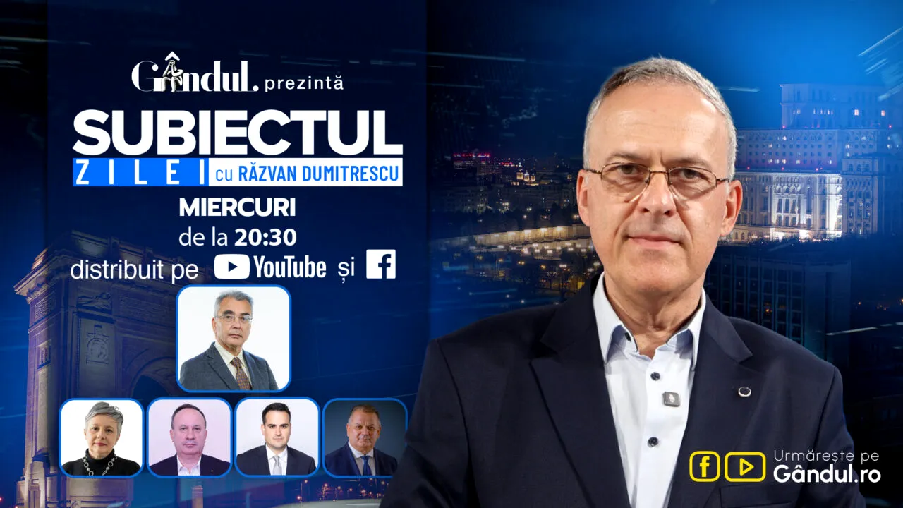 „Subiectul Zilei cu Răzvan Dumitrescu” începe miercuri, 30 septembrie, de la ora 20:30, live pe Gândul. În exclusivitate, Petrișor Peiu, primele reacții după votul din Parlament. Pe mâinile cui ajunge România?