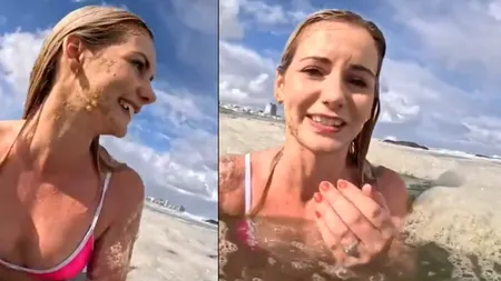 Moment de coșmar pentru o influenceriță, după ce a făcut baie în ocean: 