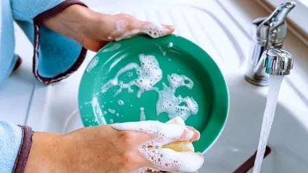 Cât de des trebuie să înlocuiești BURETELE de vase. Este un mediu propice pentru dezvoltarea bacteriilor