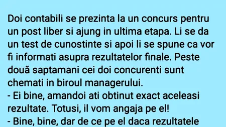 BANCUL ZILEI | Concurs între contabili