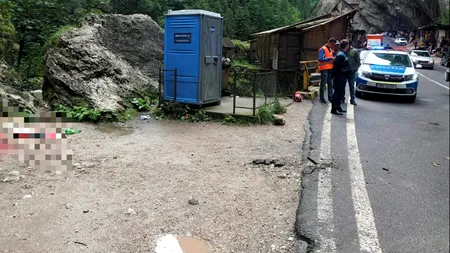 FOTO-VIDEO | Turist accidentat în Cheile Bicazului, după ce o bucată de stâncă s-a desprins şi a căzut peste el