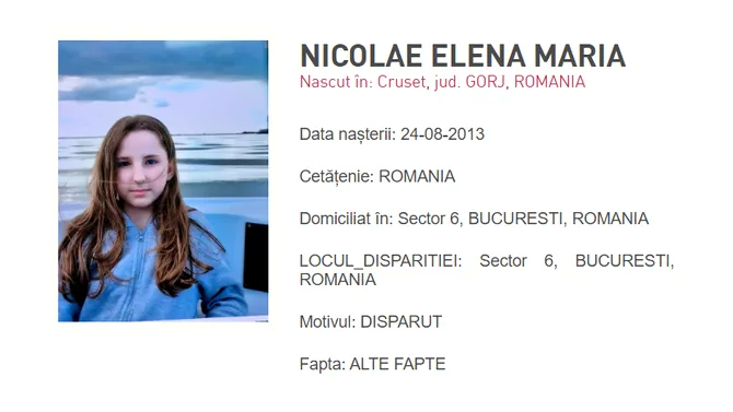 Un nou mesaj RO-Alert în Capitală. A dispărut o fetiță de 12 ani