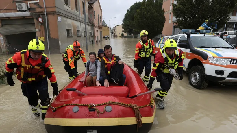 INUNDAȚIILE fac ravagii în nordul Italiei. Peste 1.000 de sinistrați au fost EVACUAȚI din regiunea Emilia-Romagna