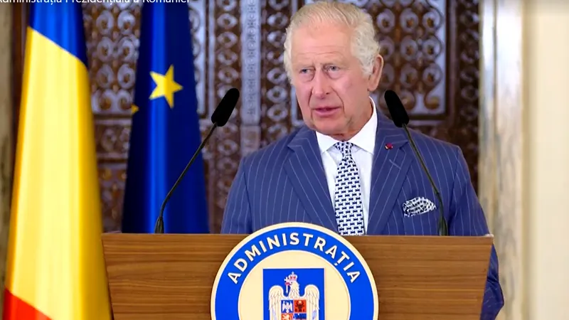 VIDEO | Regele Charles al III-lea l-a PARAFRAZAT pe Eminescu în limba română la Palatul Cotroceni: „România, ţară de glorii, ţară de dor”