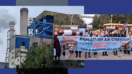 PROTEST la poarta Termocentralei Craiova împotriva poluării