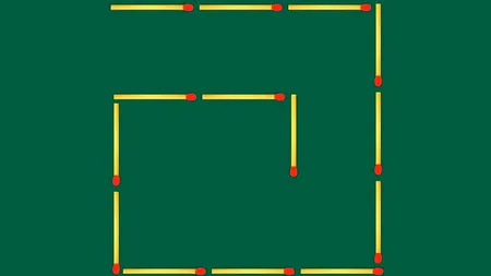 Test IQ cu chibrituri | Mutați doar 2 bețe pentru a obține 2 pătrate
