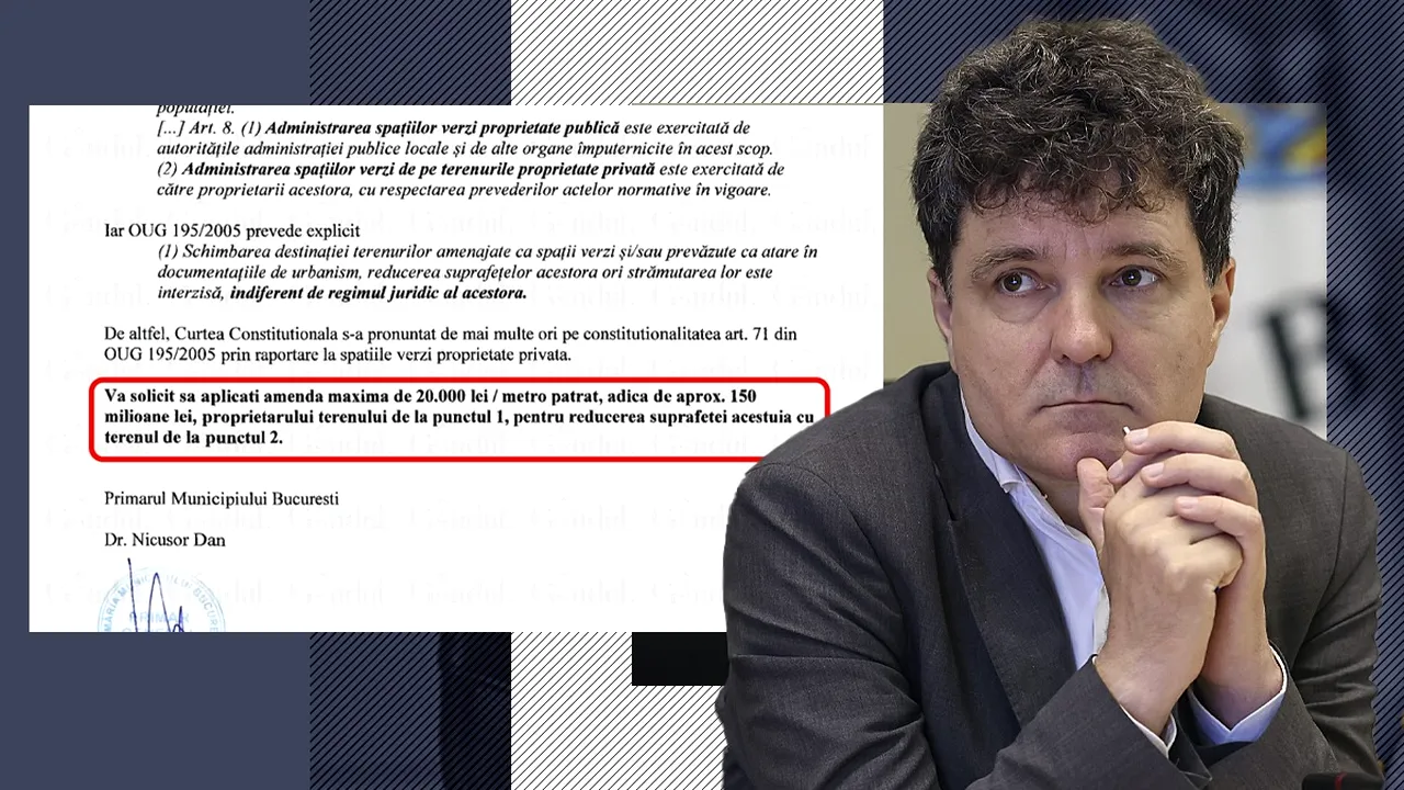 Cum a solicitat Nicușor Dan, negru pe alb, ca Poliția Locală să aplice controversata amendă de 35 de milioane de euro în cazul IOR