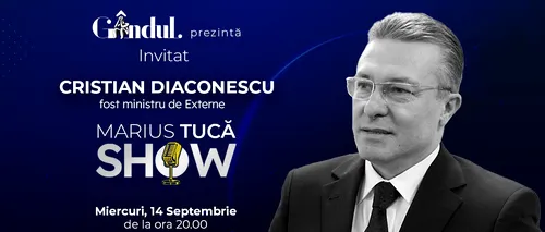 Marius Tucă Show începe miercuri, 14 septembrie, de la ora 20.00, live pe gândul.ro