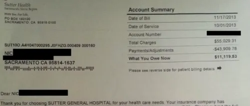O factură de spital a devenit virală pe internet. Motivul, în fotografie