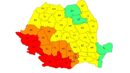 COD roșu de CANICULĂ și avertisment de fenomene extreme. Căldură sufocantă, urmată de furtuni și vijelii