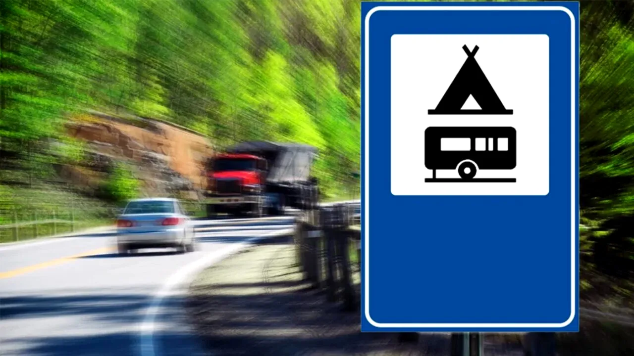Nici șoferii experimentați din România nu știu! Ce înseamnă, de fapt, indicatorul rutier cu caravana, din imagine