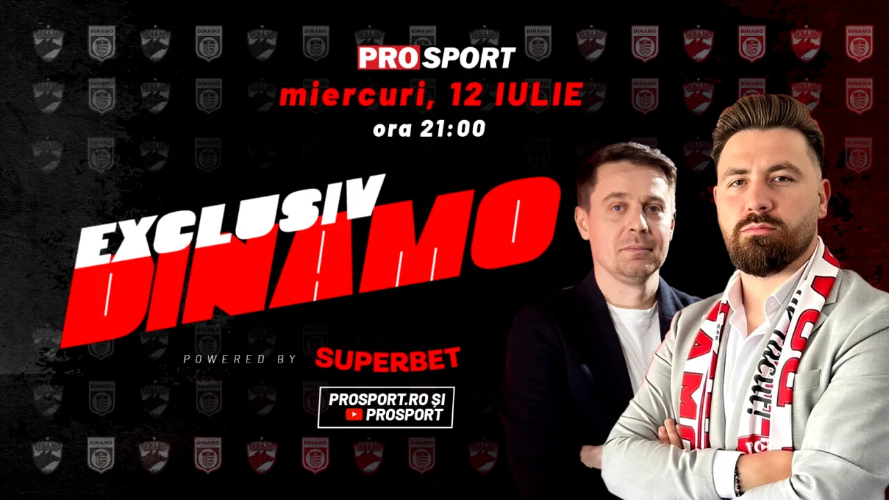 Directorul sportiv al „câinilor roșii”, Gabriel Glăvan, este invitatul lui Cătălin Mureșanu la EXCLUSIV DINAMO, în ediția de miercuri, 12 iulie