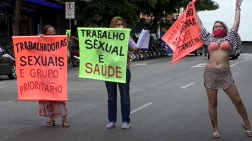 Lucrătoarele sexuale din Brazilia protestează și cer să fie vaccinate cu prioritate împotriva COVID-19