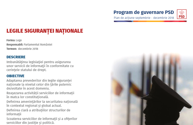 Proiect PSD Legile Siguranței Naționale