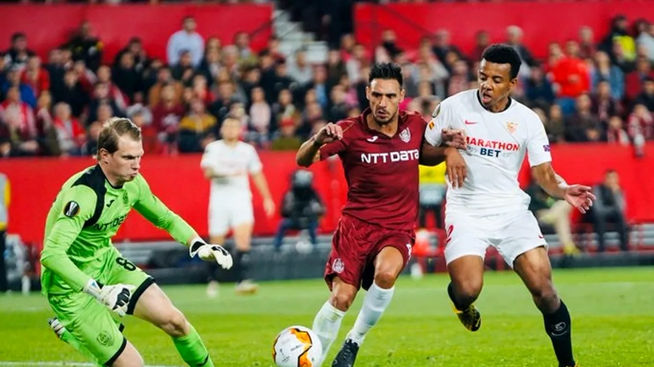 CFR Cluj, eliminată de VAR din Europa League, după un final dramatic cu Sevilla