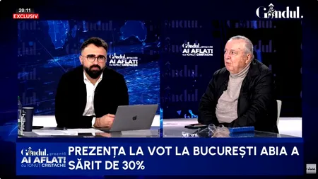Ion Cristoiu spune despre Nicușor Dan că nu are viziune: Eu spun că nu există ca președinte