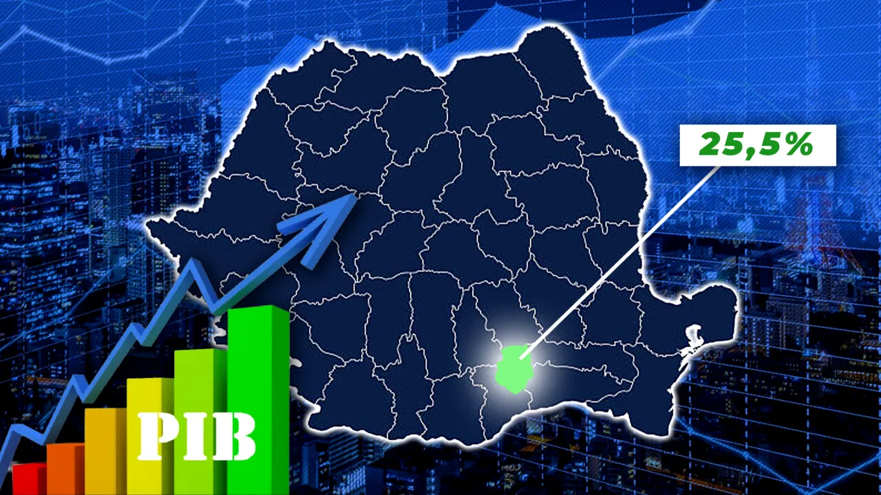 Cum contribuie județele la PIB-ul României în 2026. Capitala ocupă un sfert din economie, 32 dintre județe contribuie sub 2%, iar unele sunt „nule”