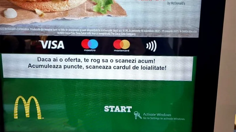 Ce eroare de Windows a primit un bucureștean, încercând să comande de la kiosk-ul McDonald's. E viralul sfârșitului de an în România!