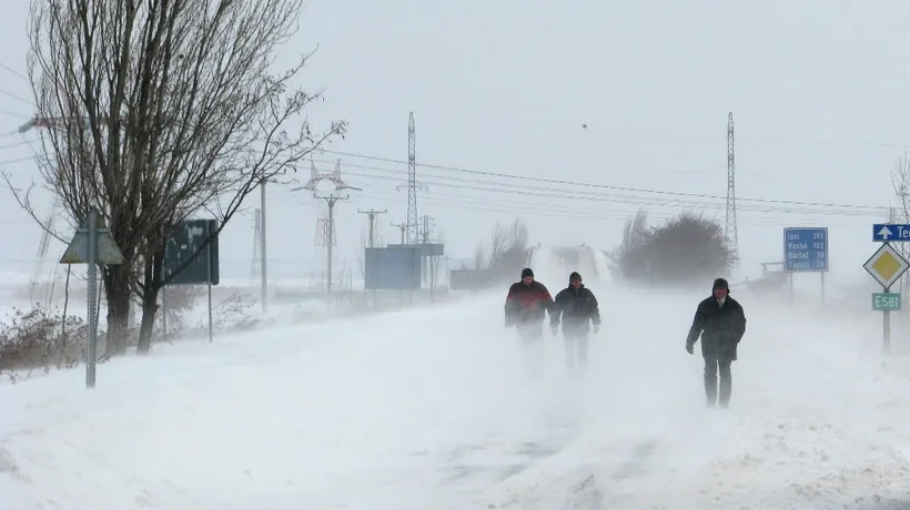 Alertă meteo de vânt puternic și ninsori până vineri după-amiază