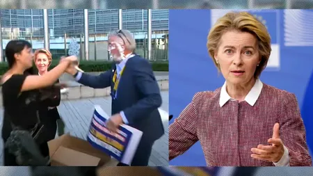 VIDEO | Şeful Ryanair a fost bătut cu frișcă în fața Comisiei Europene, lângă Ursula von der Leyen. De ce nu a intervenit șefa executivului comunitar