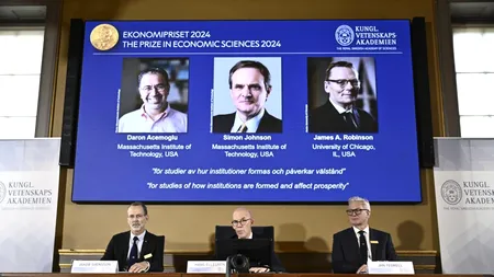 Premiul Nobel pentru economie, acordat pentru cercetări privind diferențele de prosperitate între națiuni